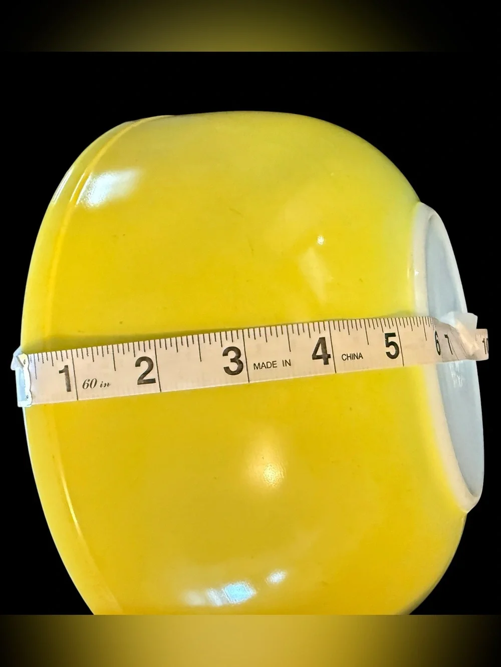 Pyrex 4 Qt #404 Bright Yellow Ceramic Mixing or Serving Bowl
